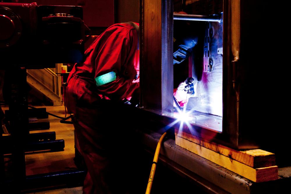 Welding sparks